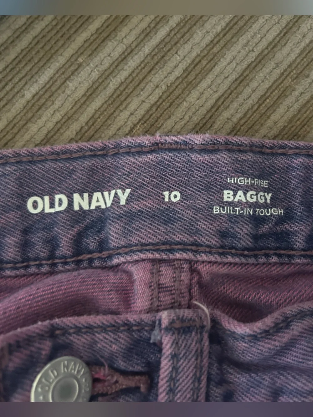 Old Navy Purple Mens Cargo Jeans - Relaxed Fit